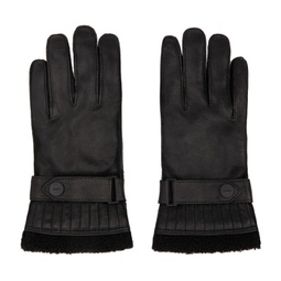 Black Goatskin Gloves 212084M135003