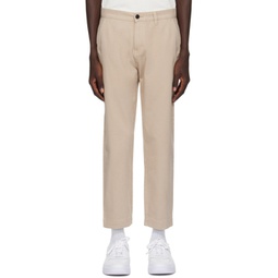 Beige Tapered Trousers 241141M191003