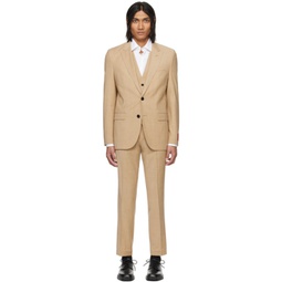 Beige Slim-Fit Suit 241141M196000