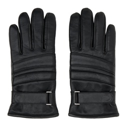 Black Leather Gloves 222084M135000