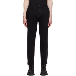 Black Tapered-Fit Trousers 232084M191010