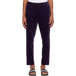 Purple Slim-Fit Trousers 231084M191003