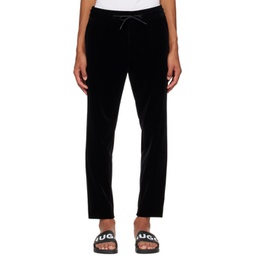 Black Slim-Fit Trousers 231084M191004