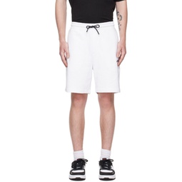 White Embroidered Shorts 231084M193018