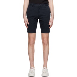Navy Slim-Fit Shorts 231084M193028