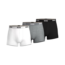 Mens 3-Pk. Power Stretch Assorted Color Solid Trunks