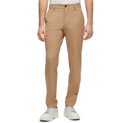Mens Slim-Fit Micro-Patterned Performance-Stretch Cloth Trousers