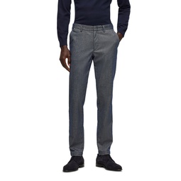 Mens Slim-Fit Micro-Patterned Chinos