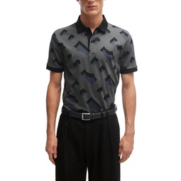 Mens Monogram-Jacquard Polo Shirt