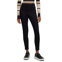 Womens High-Waisted Cropped Jeans