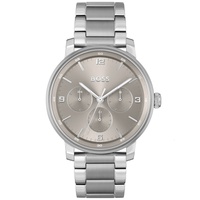 Mens Contender Quartz Multifunction Silver-Tone Stainless Steel Watch 44mm