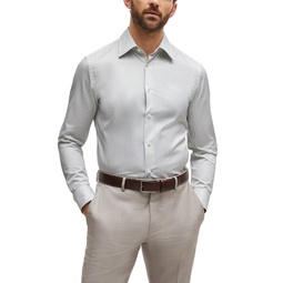 Mens Striped Cotton Slim-Fit Shirt