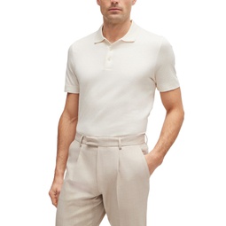 Mens Quilted Regular-Fit Polo Shirt