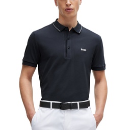 Mens Tonal Logo Slim-Fit Polo Shirt