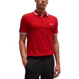 Mens Contrast Logo Polo Shirt