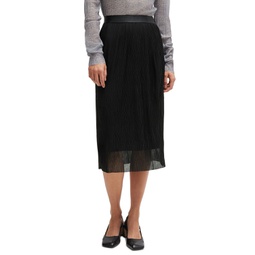 Womens Plisse Pleats Stretch-Tulle Skirt