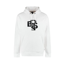 mens seeger 105 logo hoodie sweatshirt in white