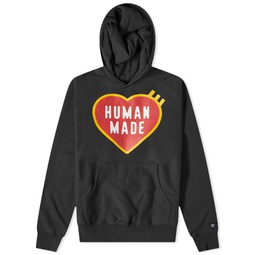 Human Made Heart Logo Hoodie Black