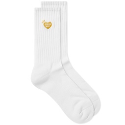 Human Made Heart Pile Socks White