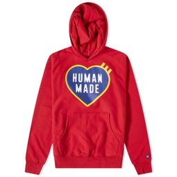 Human Made Heart Logo Hoodie Red