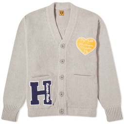 Human Made Knitted College Cardigan Gray