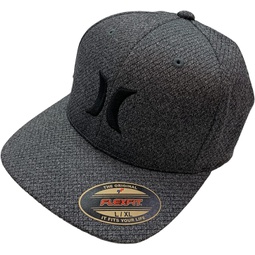 Hurley Adult Flexfit Stretch Fashion Baseball Cap Hat (Grey, Large/X-Large, l)