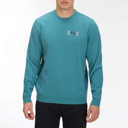 Hurley Mens Sweatshirt Cotton/Polyester Blend Billow Crew Blue (X-Large)