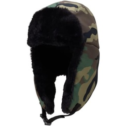Hurley Mens Winter Bomber Hat - Block Party Ushanka Trapper Cap with Ear Flaps