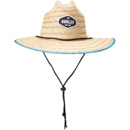 Hurley Mens Straw Hat - Leisure Lifeguard Straw Sun Hat
