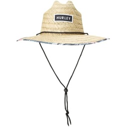 Hurley Mens Straw Hat - Bayside Lifeguard Straw Sun Hat