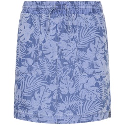 Big Girls Printed Chambray Pull-On Skirt