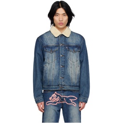 Indigo Paneled Denim Jacket 231108M177000