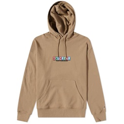 ICECREAM IC Skateboards Embroidered Hoodie Brown