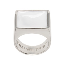 Silver Square Signet Ring 241490M147010