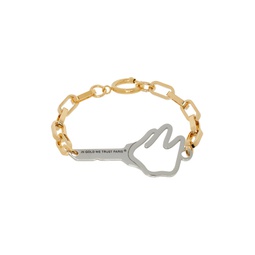 Gold   Silver Empty Key Bracelet 241490M142012