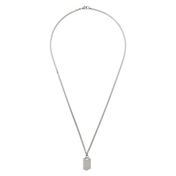 Silver Price Tag Necklace 241490M145006
