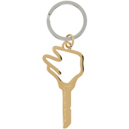 Gold & Silver Empty Key Keychain 241490M148004