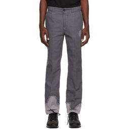 Gray Distressed Trousers 222650M191005
