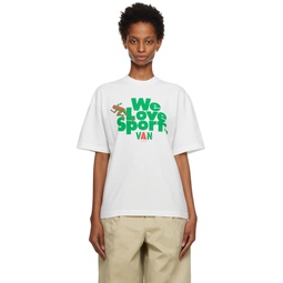 White We Love Sports T Shirt 222677F110004