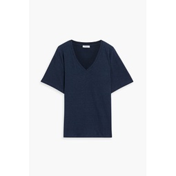 Thea slub linen-blend jersey T-shirt