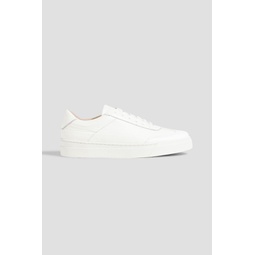 Gina pebbled-leather sneakers