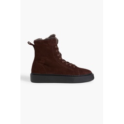 Fallon shearling-lined suede high-top sneakers