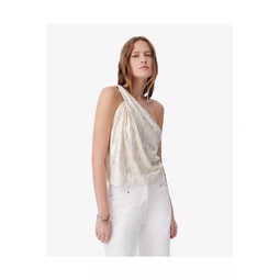 Isaure Asymmetrical Lurex Jersey Top