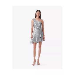 Imane Ruffled Lurex Miniskirt