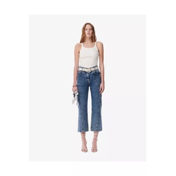 Hanifi Cropped Cut-Out Jeans