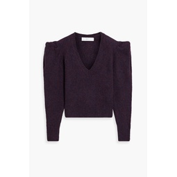Over brushed wool-blend sweater
