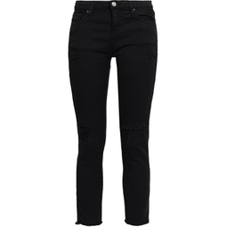 Jarod cropped distressed mid-rise slim-leg jeans
