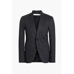 Pitea slim-fit pinstriped wool-blend suit jacket