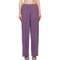 Purple Lenticular Trousers 231541F087003