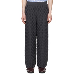 SSENSE Exclusive Gray Chess Trousers 241541M191006